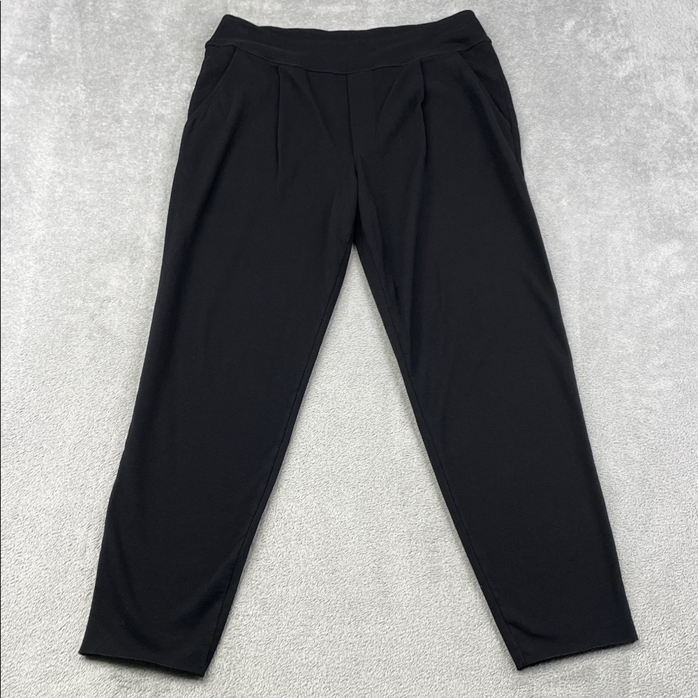 Frank & Eileen S Cotton Pleated Stretch Black Pants w/ Pockets